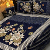 Fancy Velvet Bed Sheet Set - 4 Pieces  FVB 214